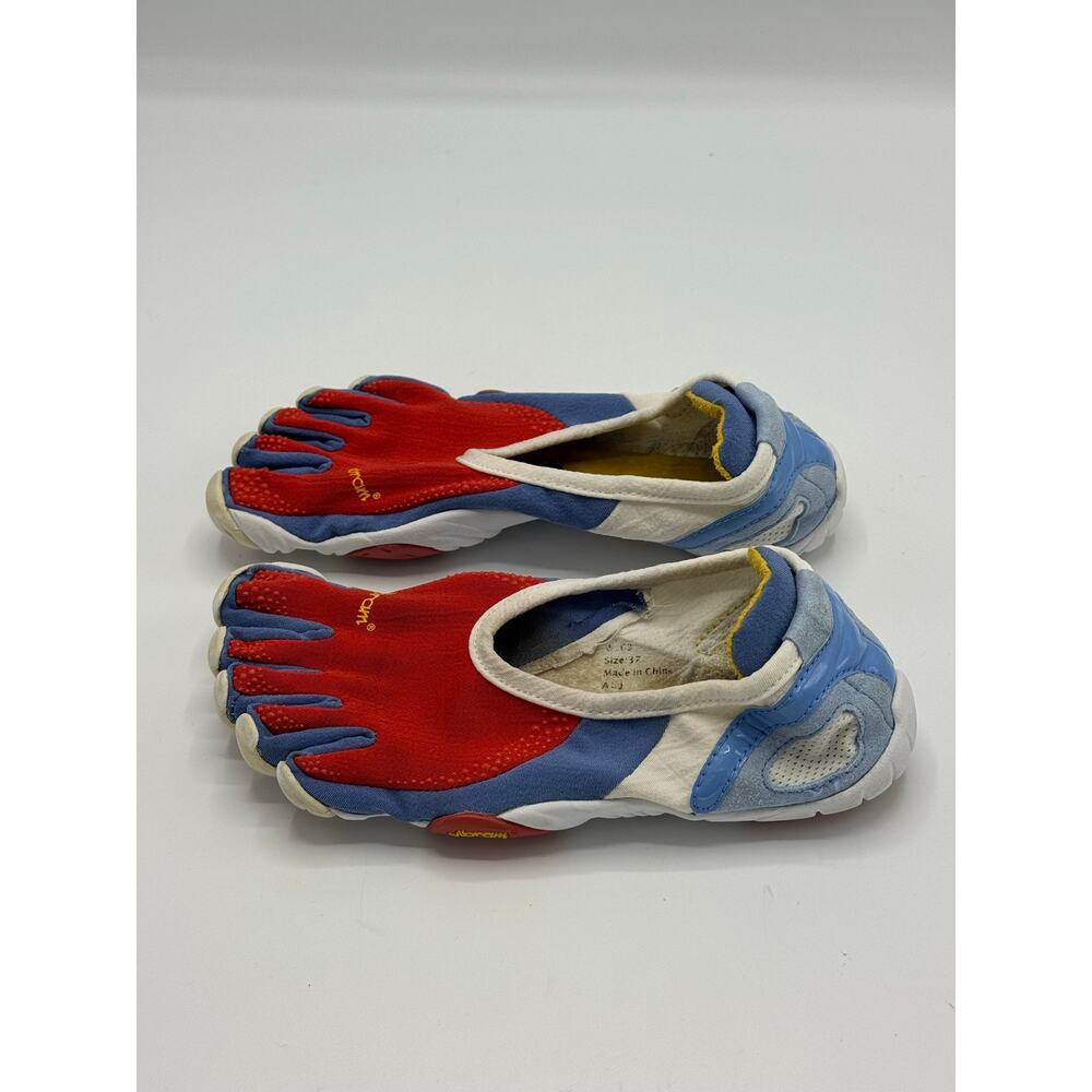 Vibram FiveFingers Barefoot Shoes Women 7-7.5 37 Toe Red White & Blue RARE - Picture 5 of 11